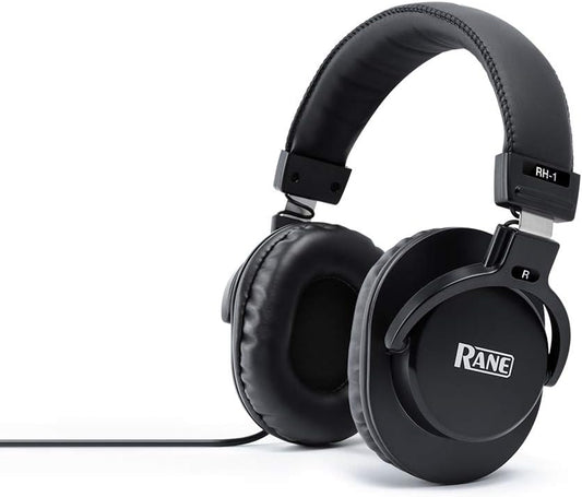 Rane RH-1-40mm Full Response, High-Fidelity Over-Ear Headphones with 1/8” Connector and 1/4” Adapter Included