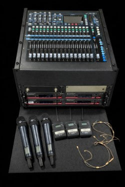 Hire - A&H QU16 Digital Mixer Rack with 4 x Sennheiser Wireless Mic's Kit