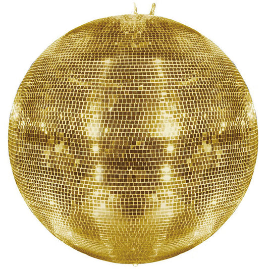 Hire - 40" GOLD Mirror Ball / Discoball  includes Motor & Pinspots