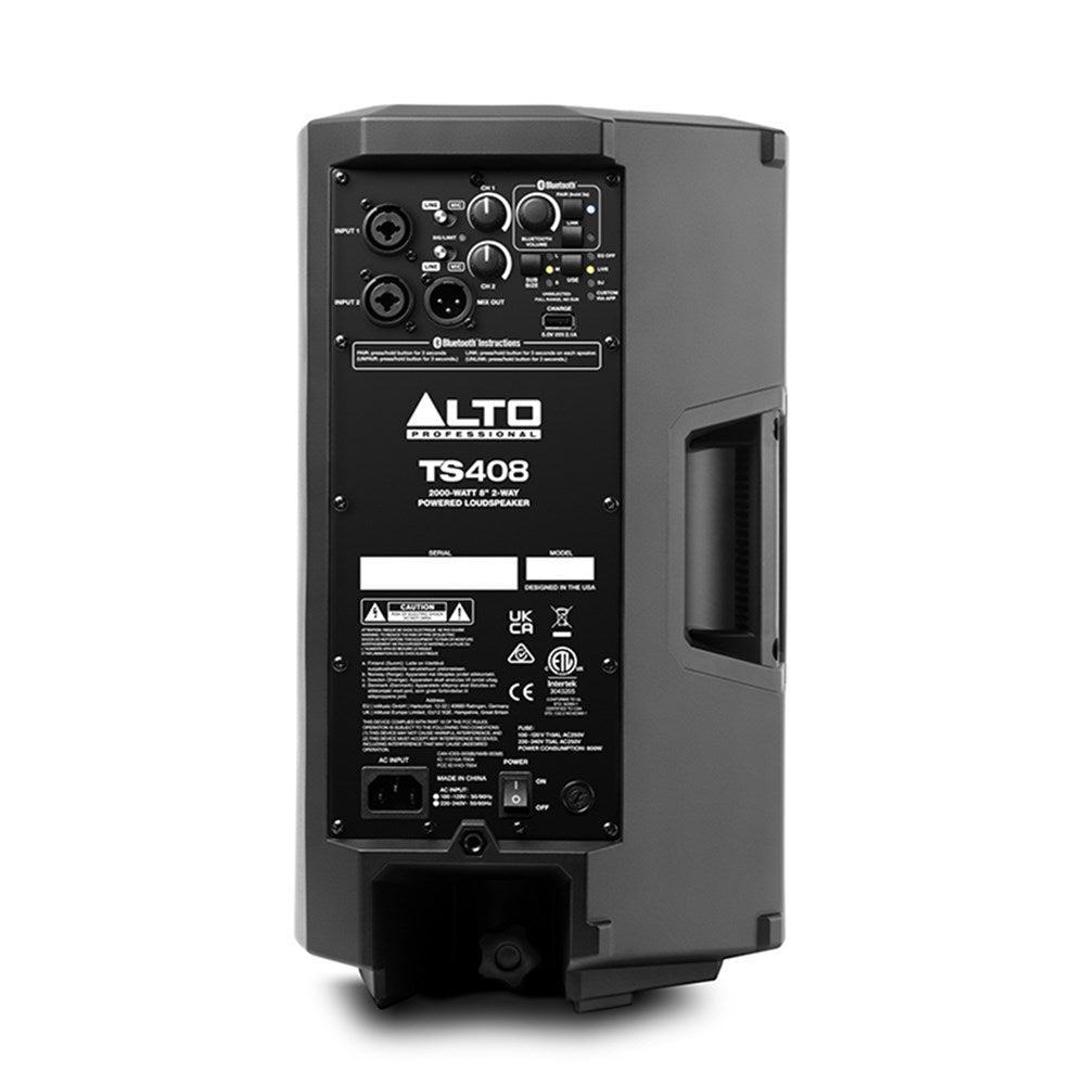 Alto TS408 8" 2-Way Powered Loudspeaker w/ Bluetooth & Wireless Speaker Linking