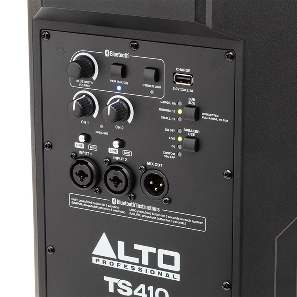 Alto TS410 10" 2-Way Powered Loudspeaker w/ Bluetooth & Wireless Speaker Linking