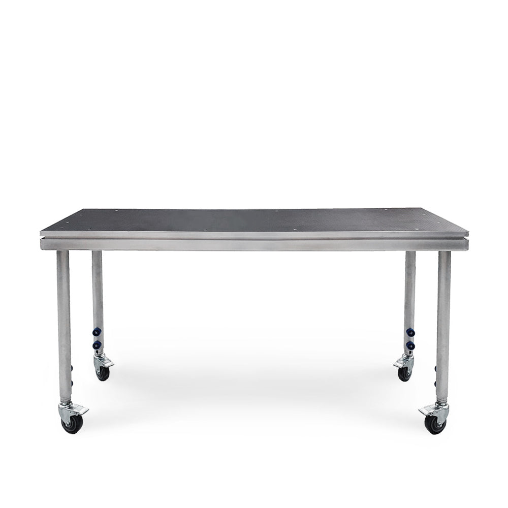 Hire - Portable DJ Table 2.4m Wide on Castor Wheels