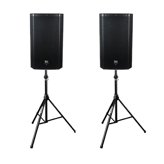 Hire - EV ELX200 15" Powered Speakers with Stands & Cables