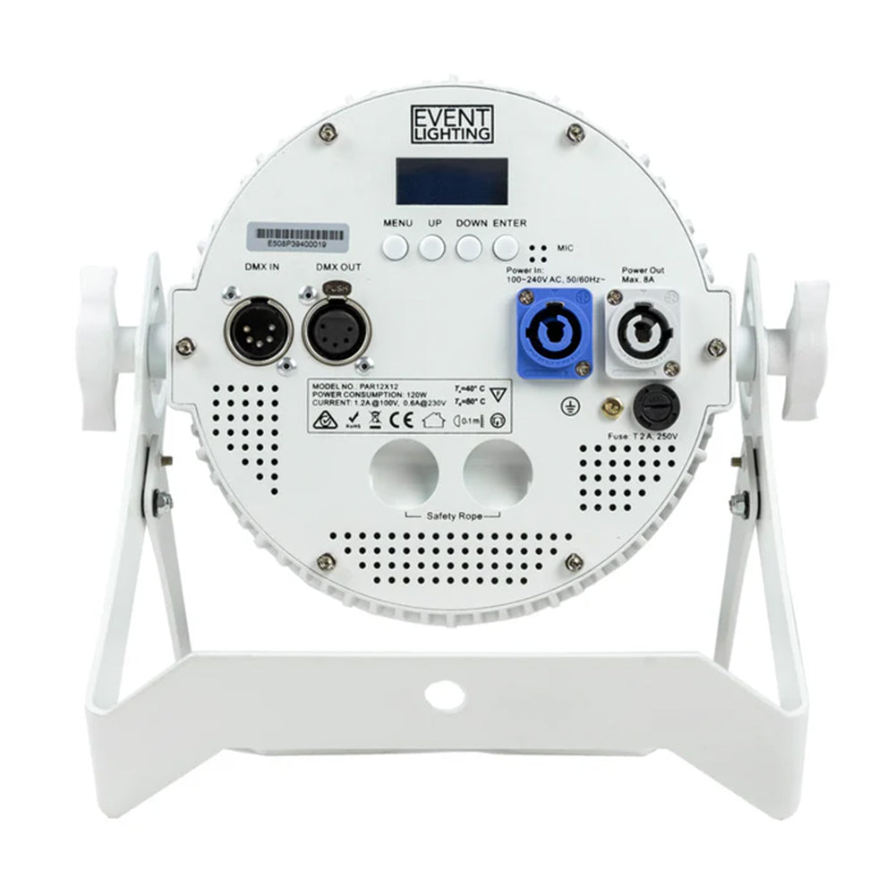 Event Lighting PAR12Q-WH - Indoor Pro Par with 12 x 8W RGBW LEDs (White)