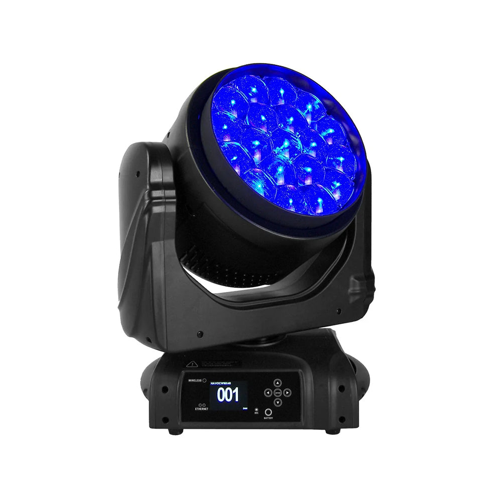 Event Lighting HAVOCW19X40 - 19 x 40W Zoom Wash Moving Head