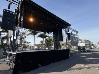 Hire - Trailer Stage is a fully functional stage the size of a standard trailer.