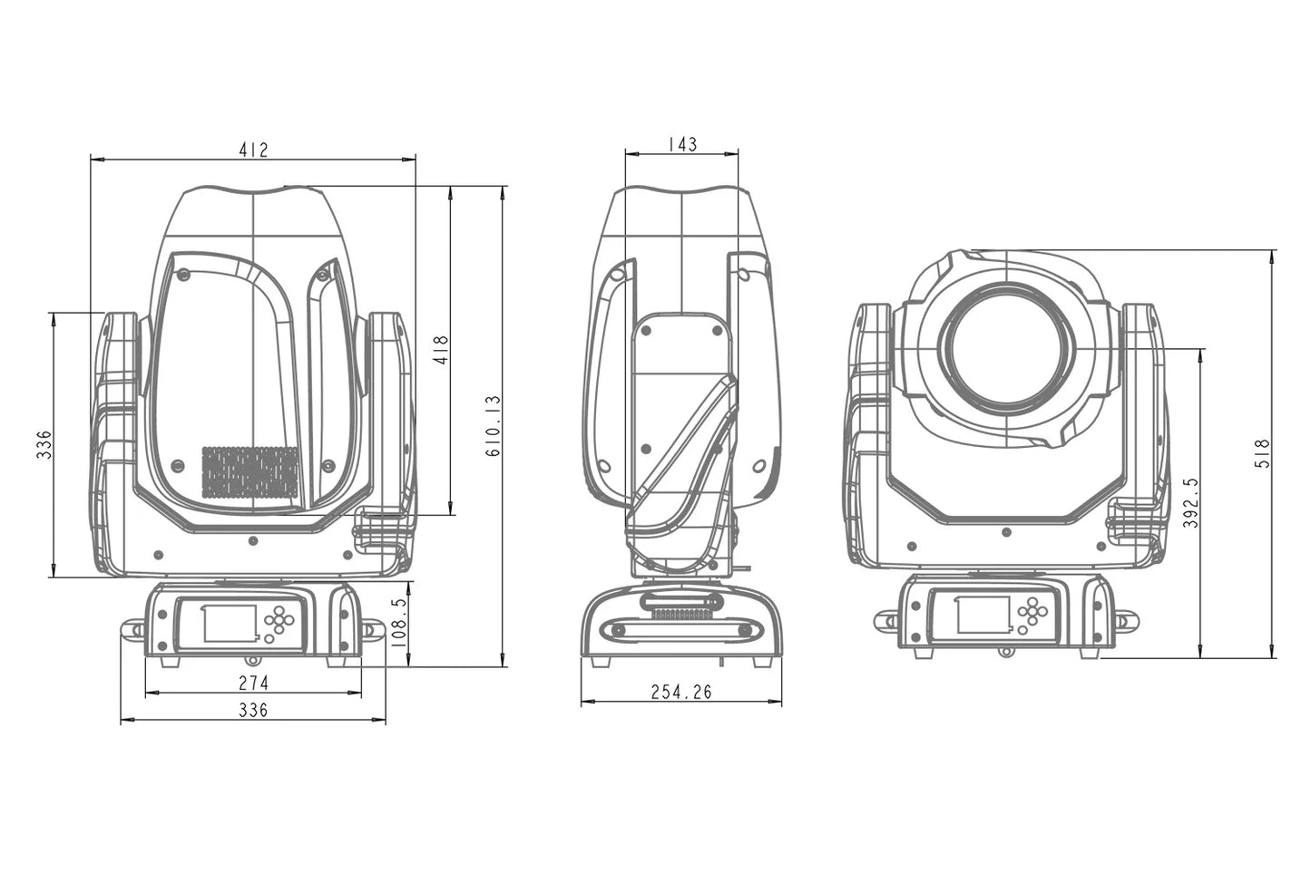 Event Lighting HAVOCH330 - 330W LED Moving Head Hybrid