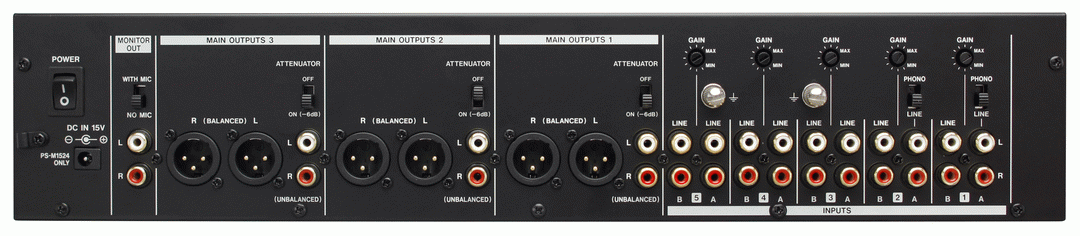 TASCAM MZ-223 PRO MIXER W/ BGM & PAGING TO 3 ZONES