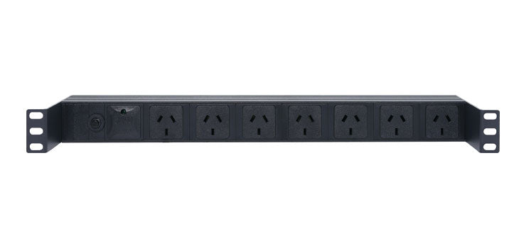 Powertran Rack Mounted Surge Protected 7 Way Power Board