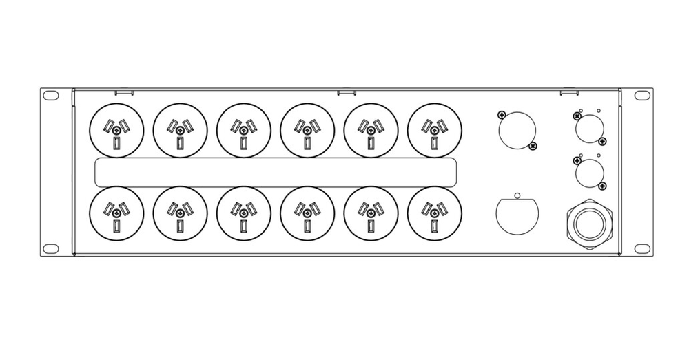 ONESTAGE PD620-G MOUNTABLE 3-P PWR DISTRO 6 OUTLET
