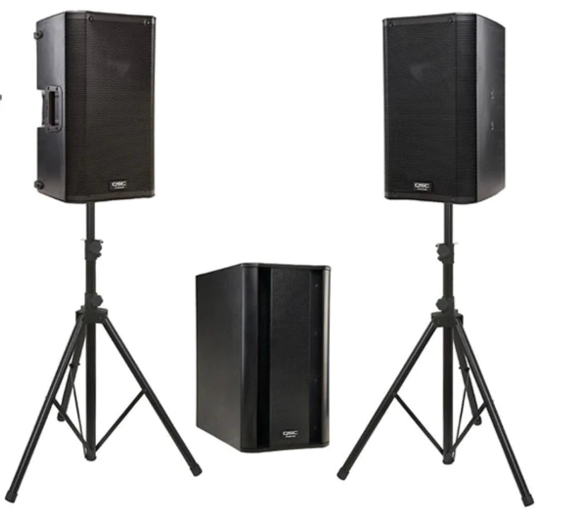 Hire - QSC K10 POWERED SPEAKERS 1000WATTS with KSUB