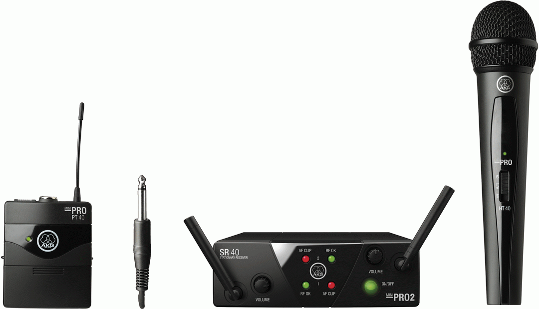 AKG WMSS40DVIAC Mini Dual Wireless Combo Microphone System – Band A/C