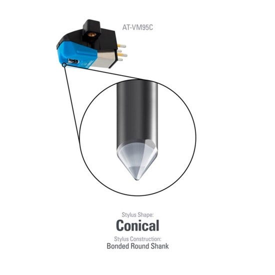 Audio Technica ATVM95C Dual Moving Magnet Cartridge w/ Conical Stylus