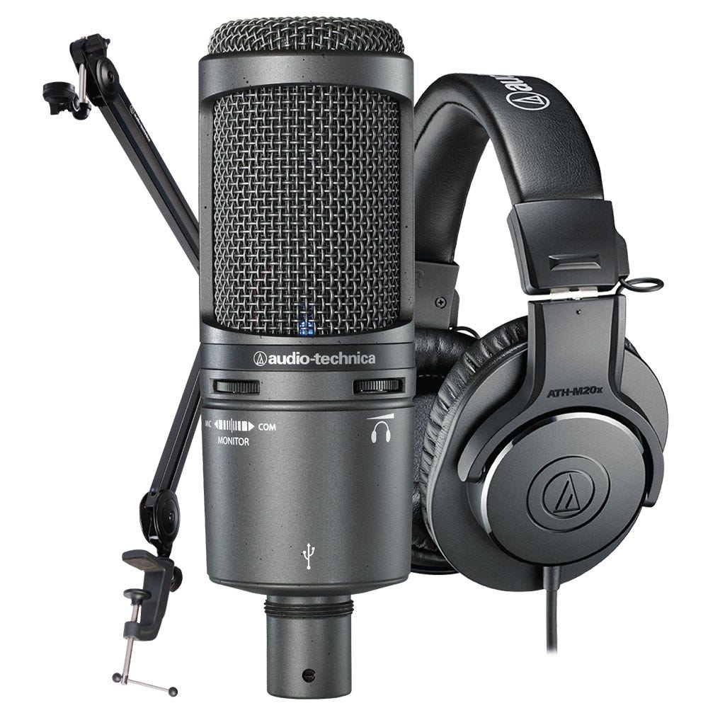 Audio Technica Creator Pack Pro w/ AT2020USB+, Desk Stand ATH-M20x & Boom Arm Stand