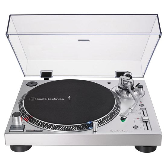 Audio Technica LP120xUSB Direct-Drive Turntable w/ VM95E Cartridge (Silver)