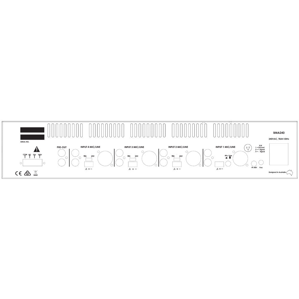 inDesign 240 Watt Install Amplifier BMA240