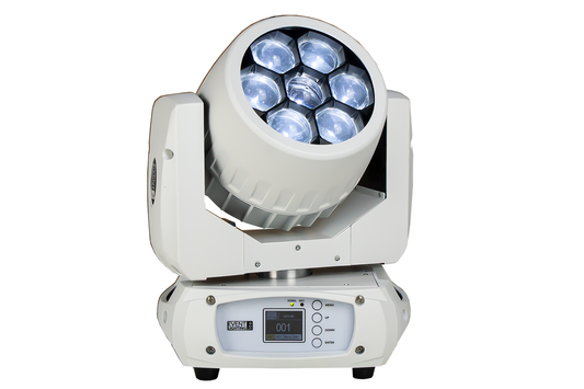 Event Lighting Lite LM7X30W - 7x 30W LED RGBW Zoom Wash Moving Head (White)