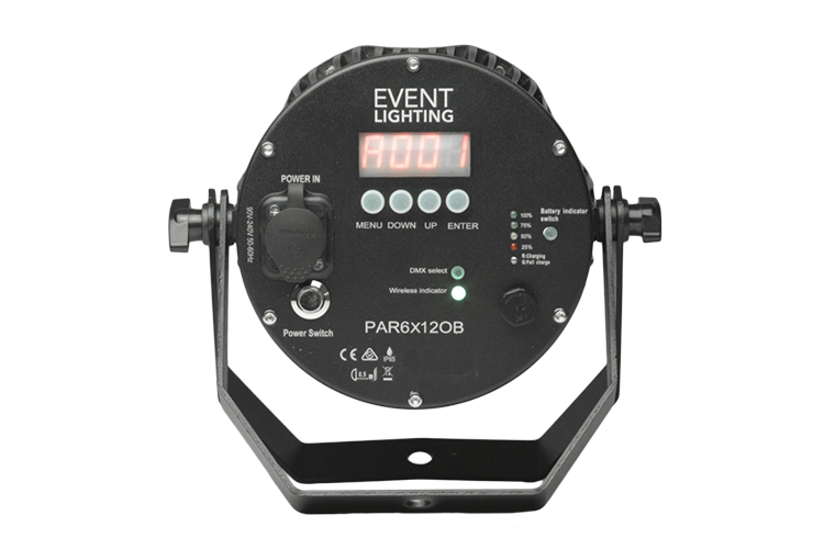 Hire - BATTERY PARCAN WITH WIRELESS DMX of Event PAR6X12OB  IP65