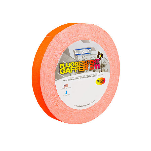 Gaffer Fluroescent Tape by Styus 511 NEON ORANGE