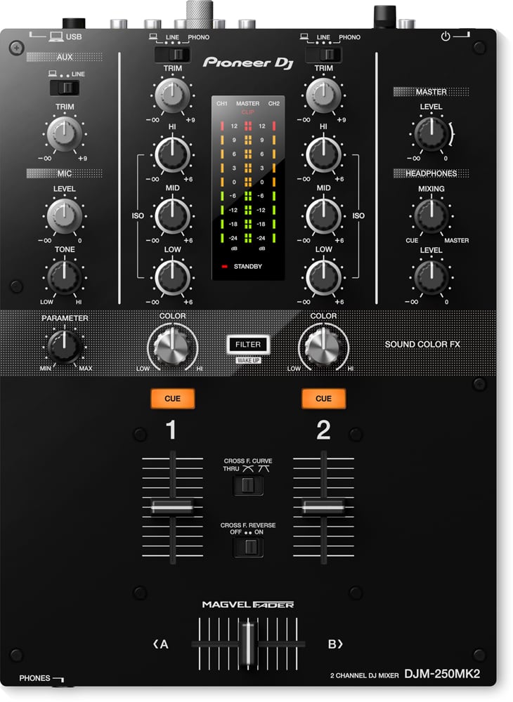 Pioneer DJM 250 MK2 2 Channel DJ Mixer with DVS