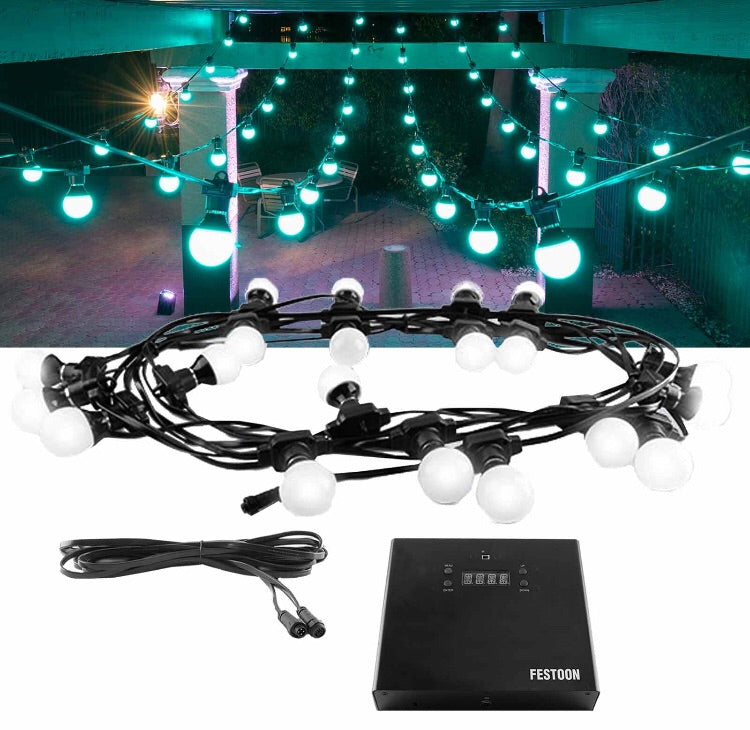 HIRE - FESTOON LED DECOR LIGHTING 15Mtrs Strand 20 Bulbs (Commercial Grade)