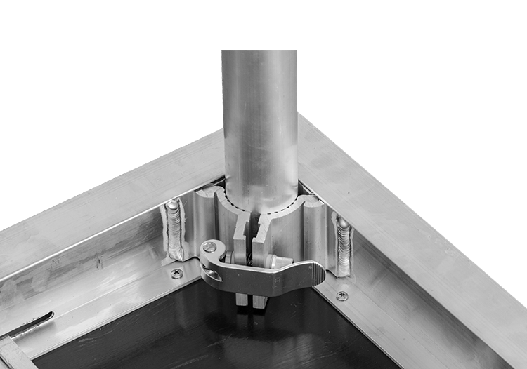 DJ TABLE - Event DJ Table 1830m x 610mm Stage Top with rail lock system & recessed stage skirt velcro