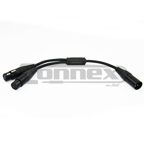 Connex YXFXF Pro XLR Y-Split Male to Twin Female
