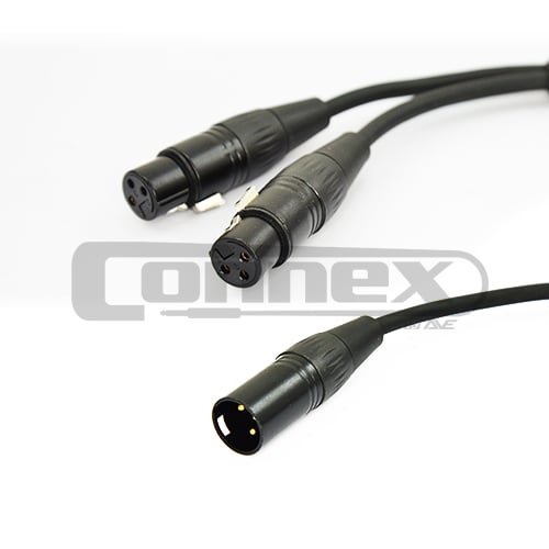 Connex YXFXF Pro XLR Y-Split Male to Twin Female