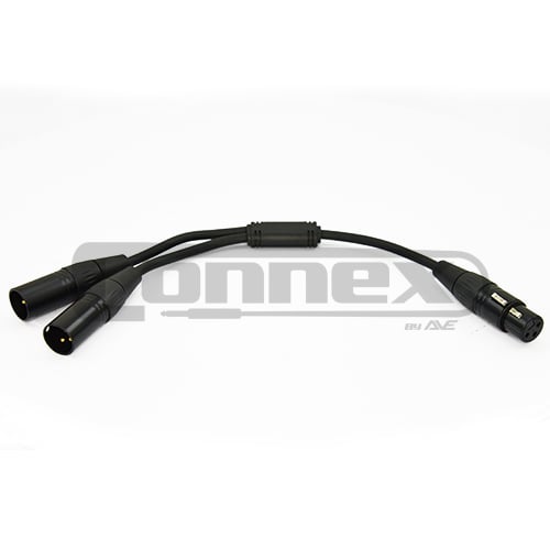 Connex YXMXF Pro XLR Y-Split Female to Twin Male