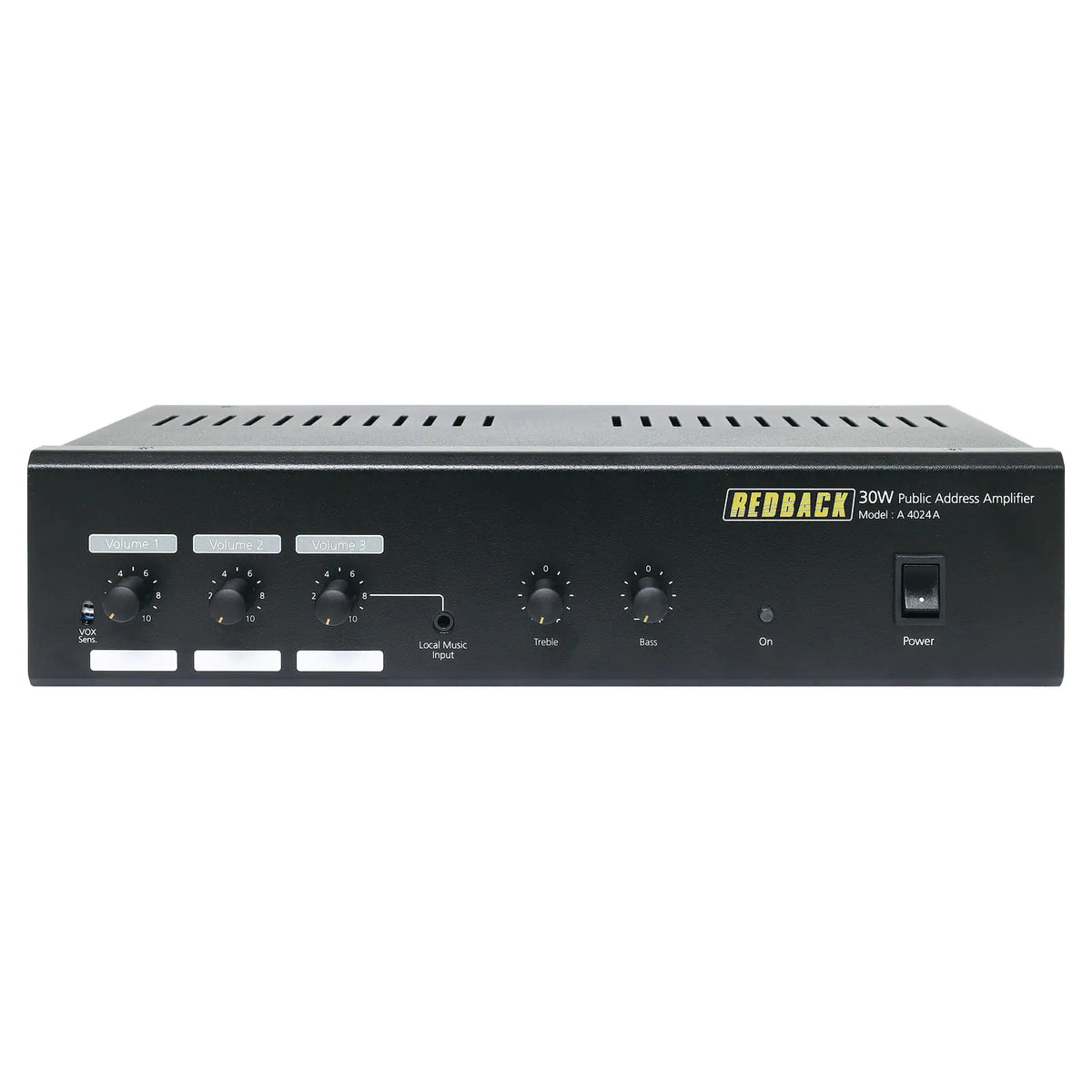 REDBACK 30W 3 Input 100V Public Address (PA) Amplifier A4024A