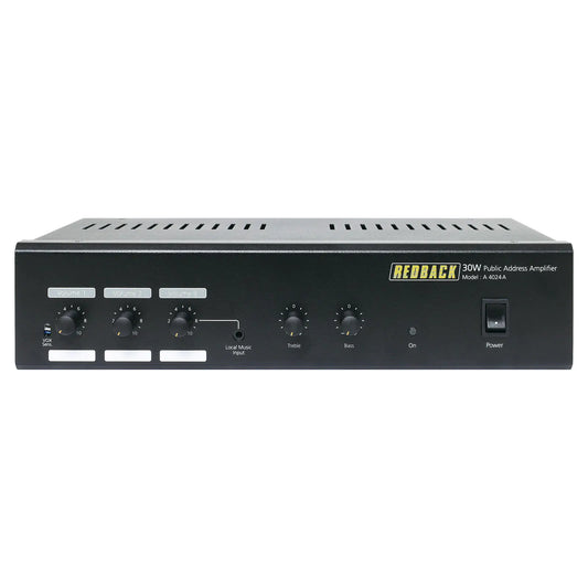 REDBACK 30W 3 Input 100V Public Address (PA) Amplifier A4024A