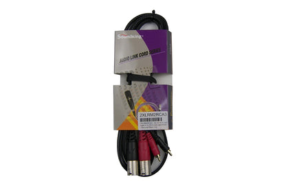 SoundKing  2XLRM2RCA3 - 3m 2x XLR 3 pin male to 2x RCA male signal lead