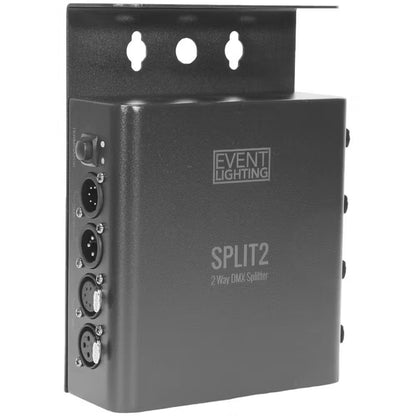 Event Lighting SPLIT2 2-Way Splitter w/ 3/5-Pin XLR In/ Thru & 2 x 3/5-Pin Outputs