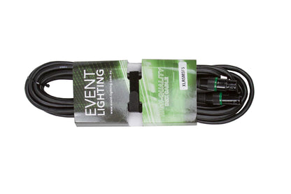 Event Lighting XLR5M5F5 is a 5-pin DMX Cable with a length of 5 metres and a green ring.