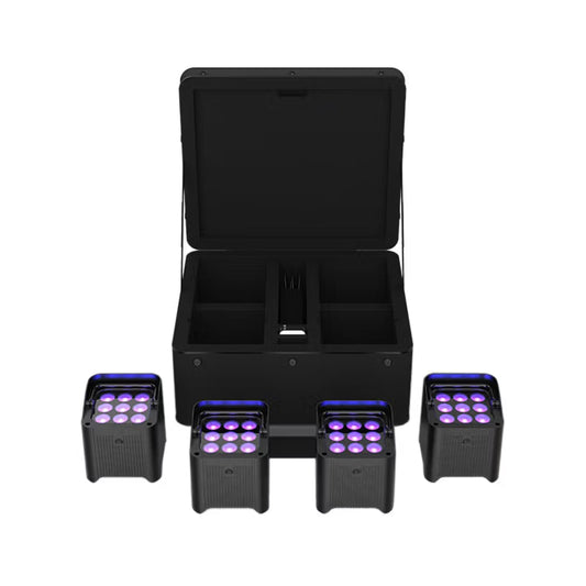 Chauvet DJ Freedom PAR H9 IP X4 LED Accent Light Hex Colour w/IP65 Rating 4 Pack