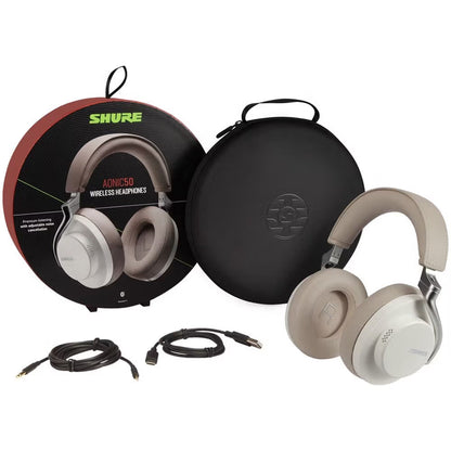 Shure Aonic 50 Wireless Noise Cancelling Headphones White/Tan