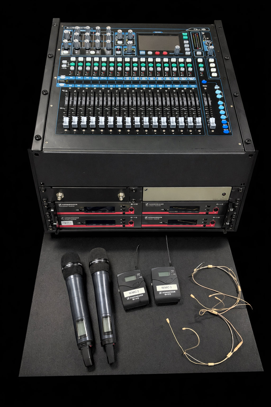 Hire - A&H QU16 Digital Mixer Rack with 4 x Sennheiser Wireless Mic's ...