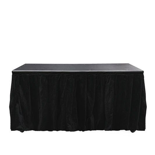 Hire - Black Skirting 900mm Drop and 2440mm Length for DJ Table