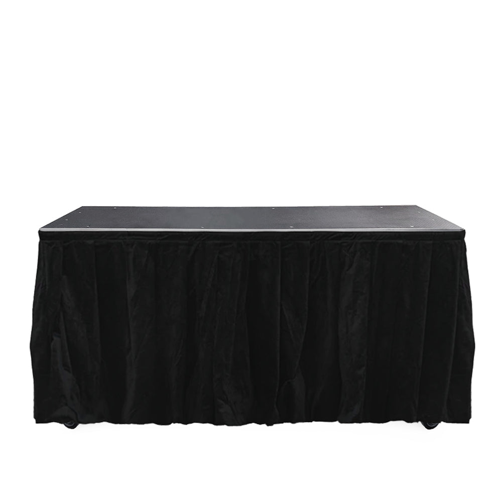 Hire - Black Skirting 900mm Drop and 2440mm Length for DJ Table