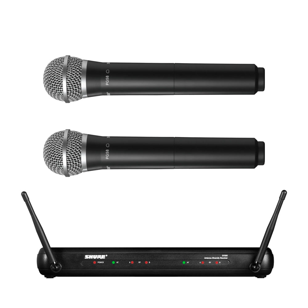 Hire - SHURE SVX DUAL PG58 VOCAL HANDHELD UHF WIRELESS SYSTEM