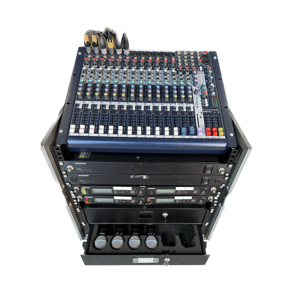 Hire - Soundcraft  EPM Mixer Rack with 4 x Shure Wireless Mic's