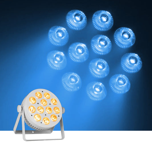 Event Lighting PAR12X12L-WH - Indoor Lite Par with 12 x 12W RGBWAU LEDs (White Housing)