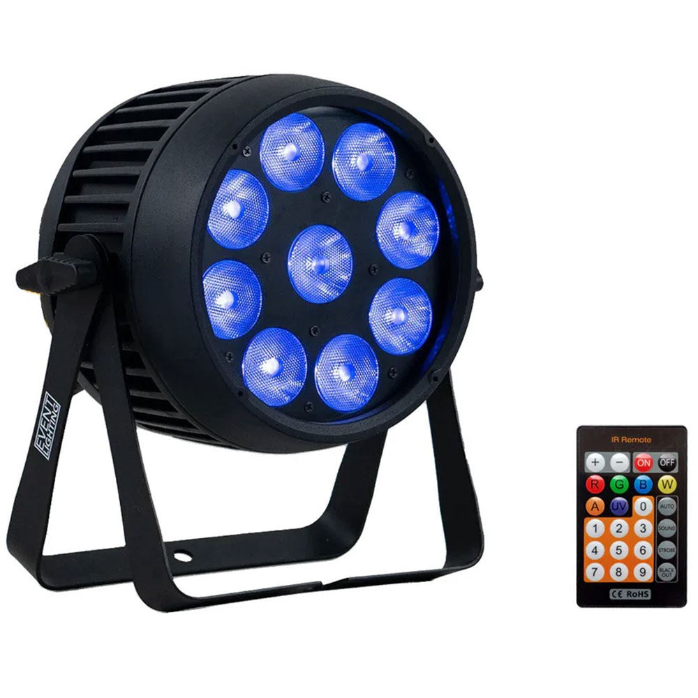 EVENT LIGHTING  PAR9X12OB - Outdoor Battery Parcan with Wireless DMX