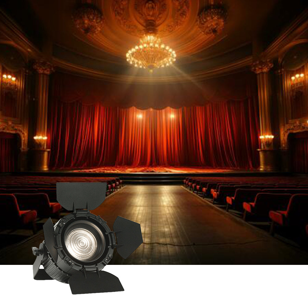 Hire - STUDIO Lighting F2X48 Fresnel 2x48W CW and WW LED with Zoom and Barn Doors (White)