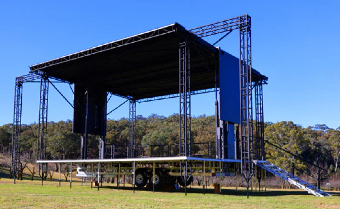 Hire - Trailer Stage is a fully functional stage the size of a standard trailer.