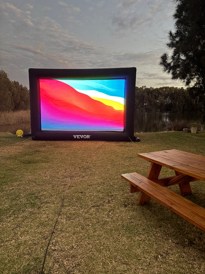 Hire - Giant Inflatable Projector Screen  6m x 4m Movie Theatre Cinema Home Backyard with projector