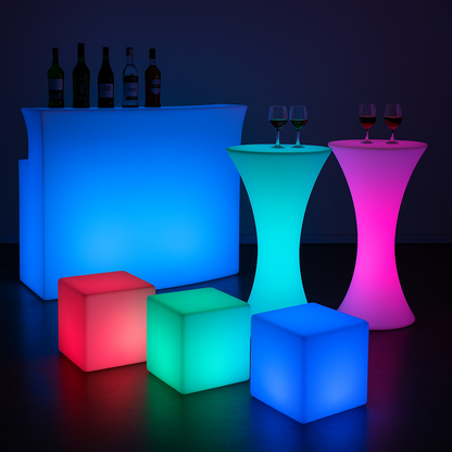 Hire - Glow Curve Bar with Shelf