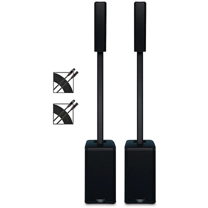 HIRE - QSC KC12 3,000W Active 3-Way Column Speaker Pair With Cables - ( PAIR)