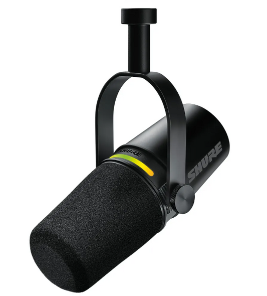 Shure Motiv MV7+ USB / XLR Dynamic Podcasting Microphone w/ LED Touch Panel (Black)