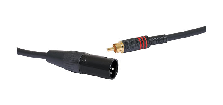 Redback 1m 3 Pin XLR Male to RCA Male Microphone Cable